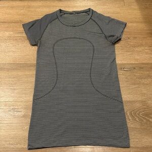 Lululemon Black and White Striped Shirt